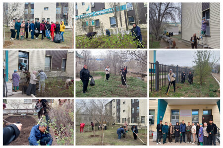 Чистота начинается с каждого: в детской больнице прошёл субботник в рамках «Таза Қазақстан»